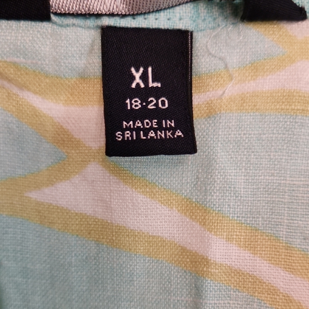 Lands' End Aqua and White Tunic Top - Picture 3 of 11